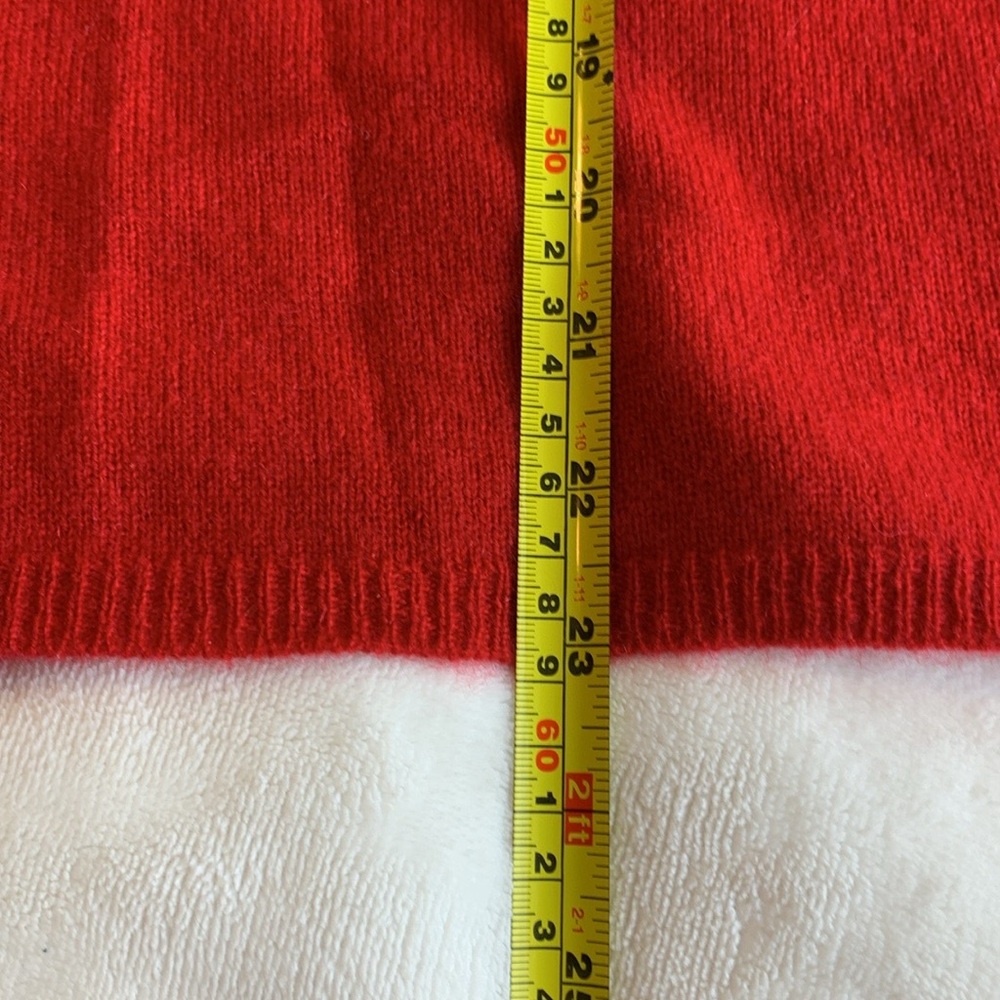 100% Cashmere 2 ply Peck and Peck Red Sweater - Picture 11 of 11